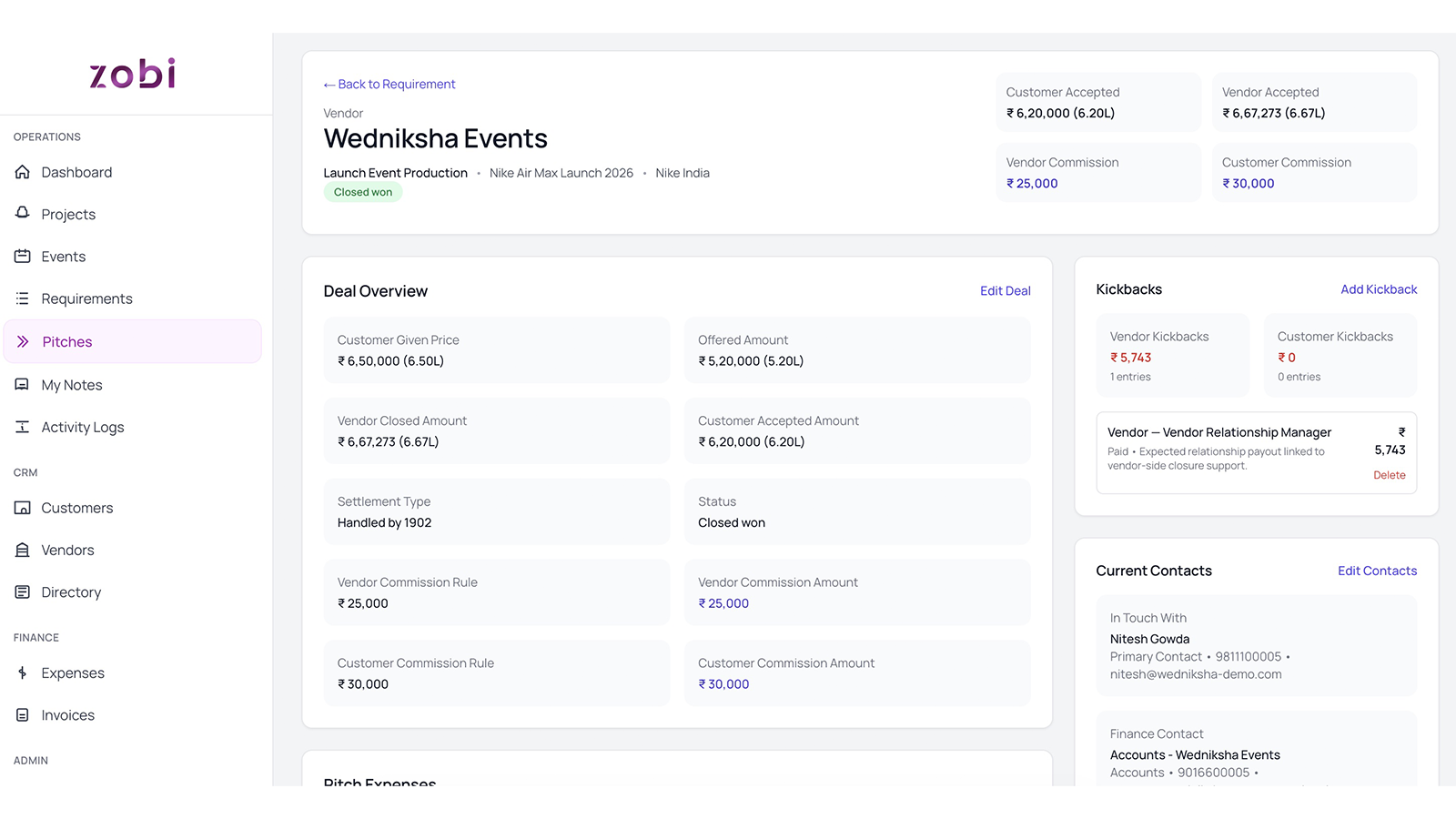 Requirement and Pitch Tracking